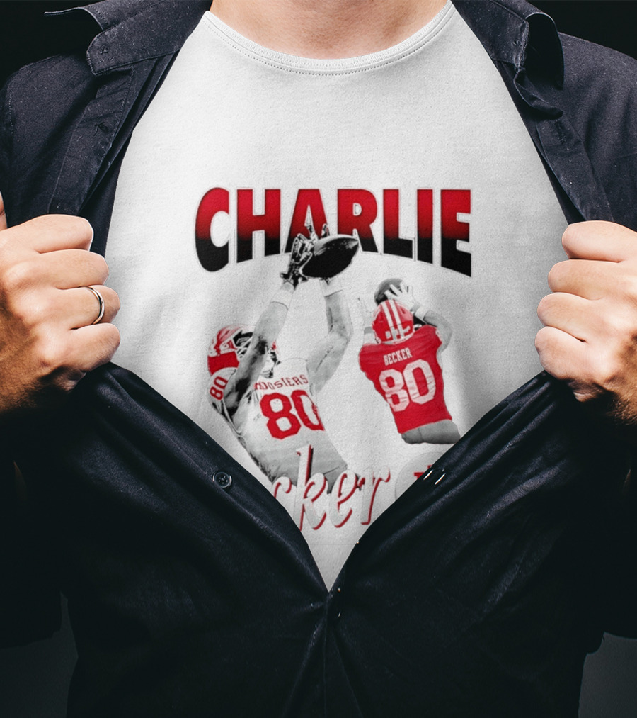 Charlie Becker Indiana Hoosiers Football 80 Receiver Catch IU T-Shirt