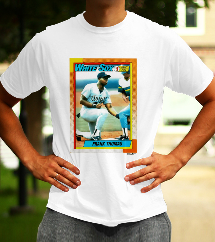 White Sox Frank Thomas 1990 Topps No. 1 Draft Pick Rookie Card T-Shirt