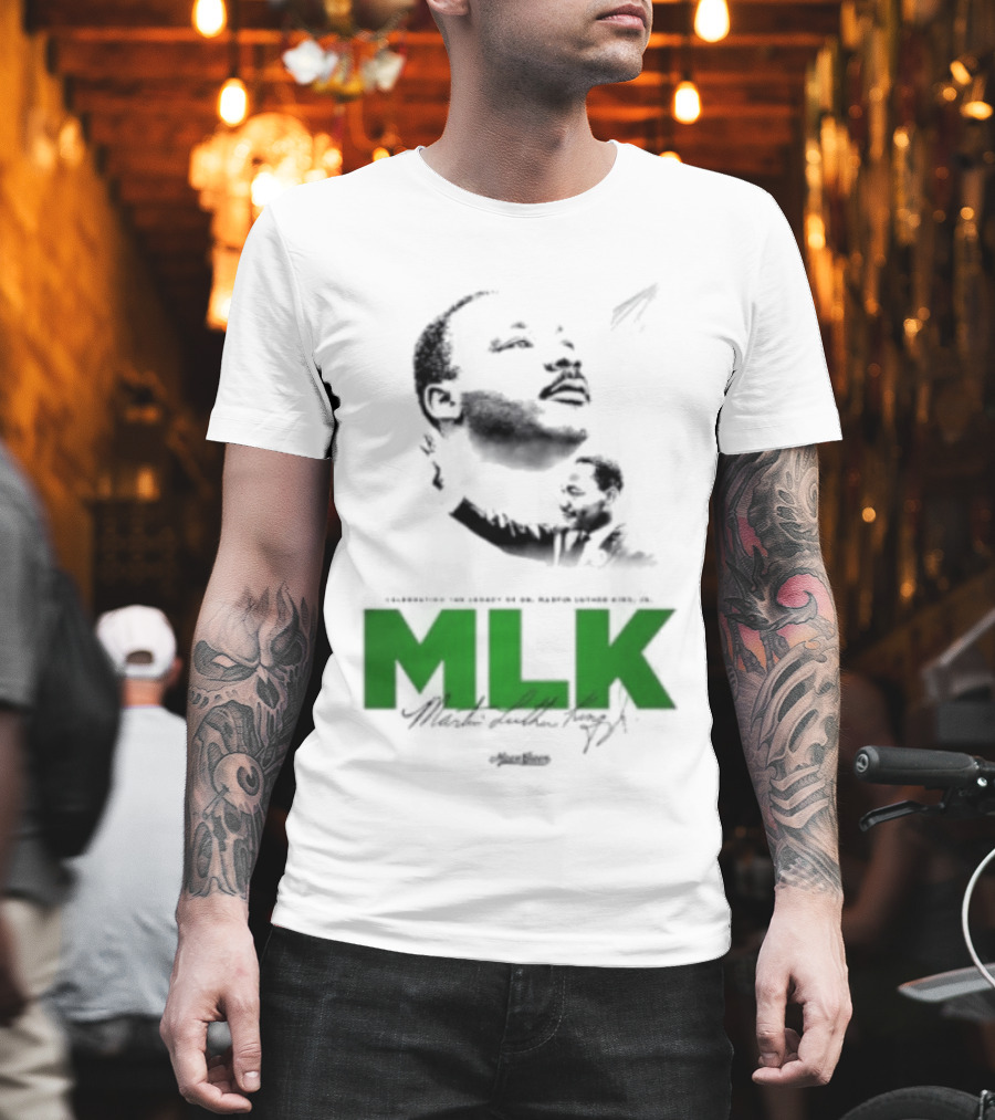 MLK Dr Martin Luther King Jr Bold Green T-Shirt