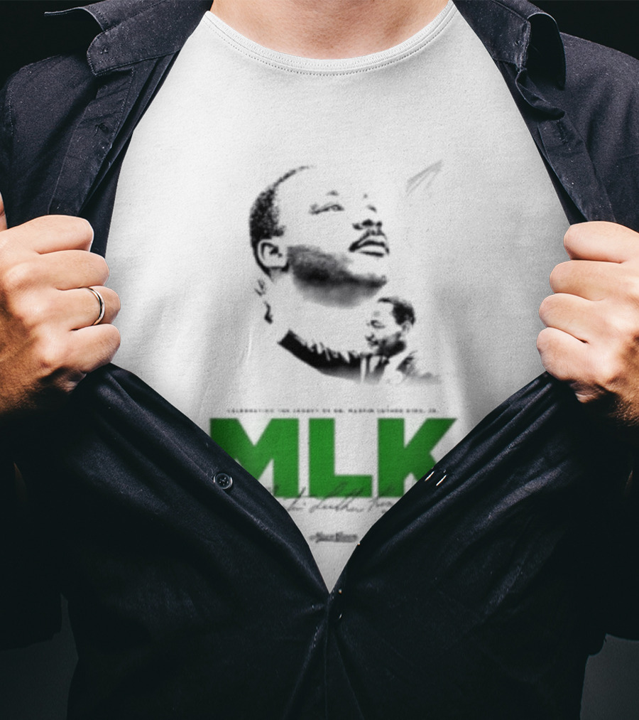MLK Dr Martin Luther King Jr Bold Green T-Shirt