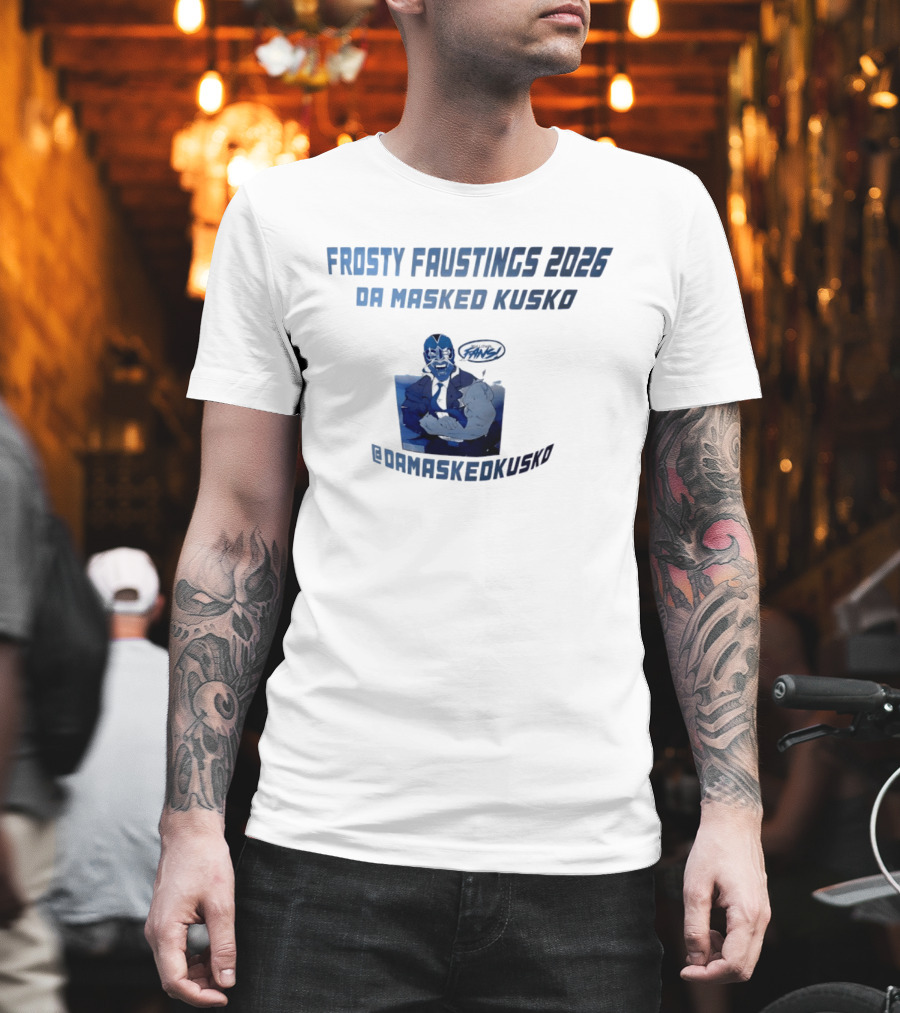 Frosty Faustings 2026 Da Masked Kusko @Damaskedkusko Comic T-Shirt
