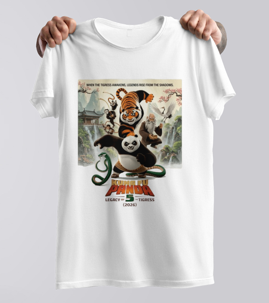Kung Fu Panda 5 Legacy Of The Tigress 2026 When The Tigress Awakens Legends Rise T-Shirt