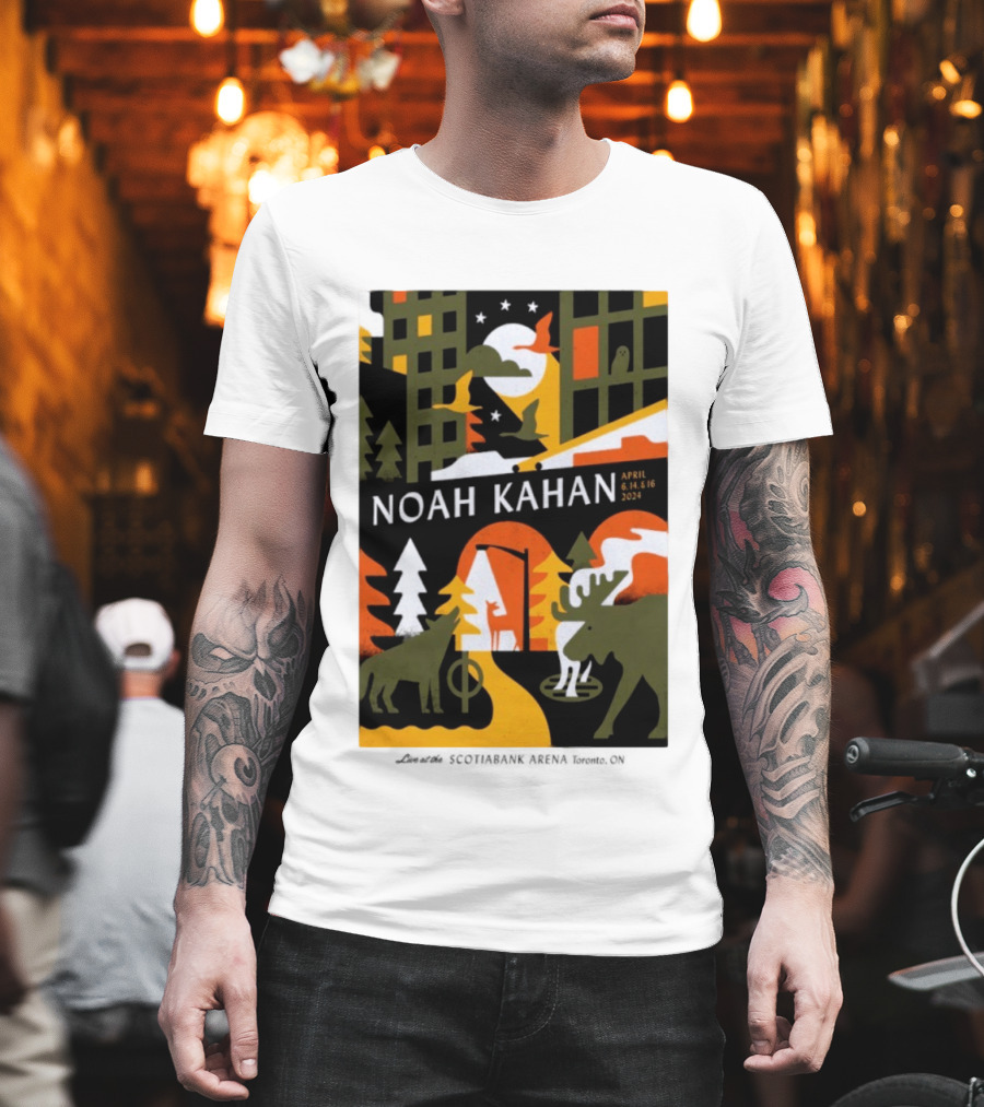 Noah Kahan April 6 14 16 2024 Toronto Wildlife Cityscape T-Shirt