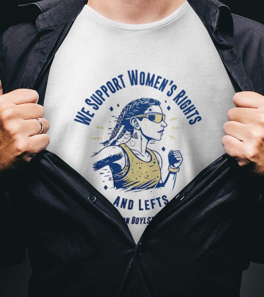 We Support Women's Rights And Lefts On Boylston Runner T-Shirt