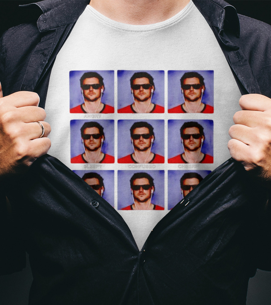 The Emotions Of Jarrett Stidham Angry Happy Sad Sleepy Confused Cheerful Frustrated Excited Proud T-Shirt