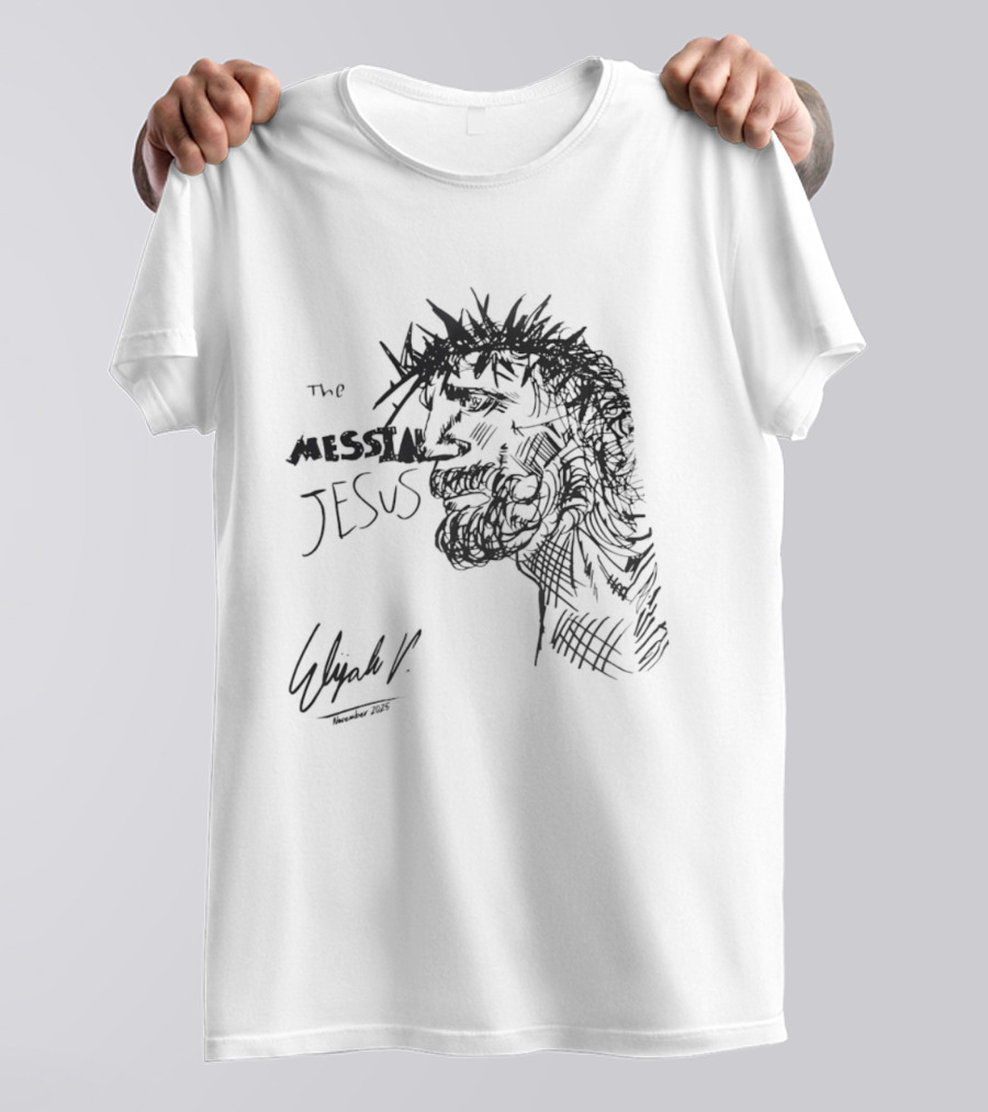 The Messiah Jesus Sketch By E. Elijah VII T-Shirt