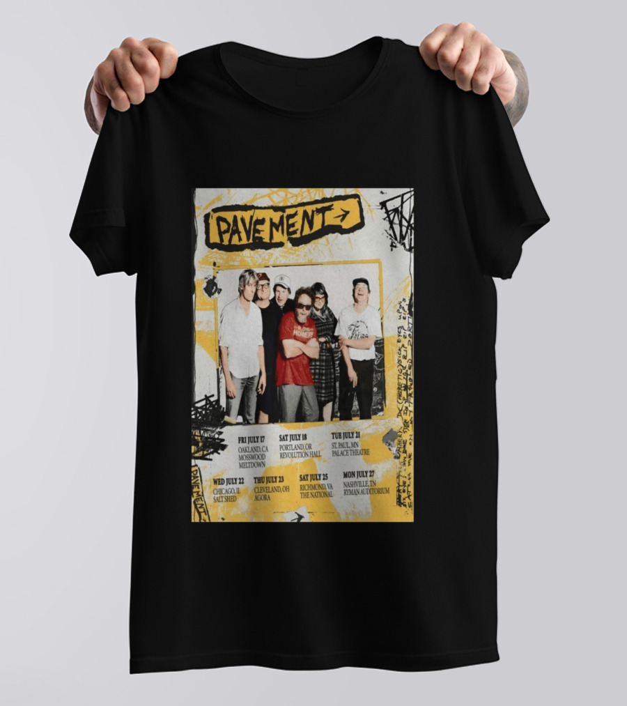 Pavement US Summer Tour 2026 Oakland Portland St. Paul Chicago Cleveland Richmond Nashville T-Shirt