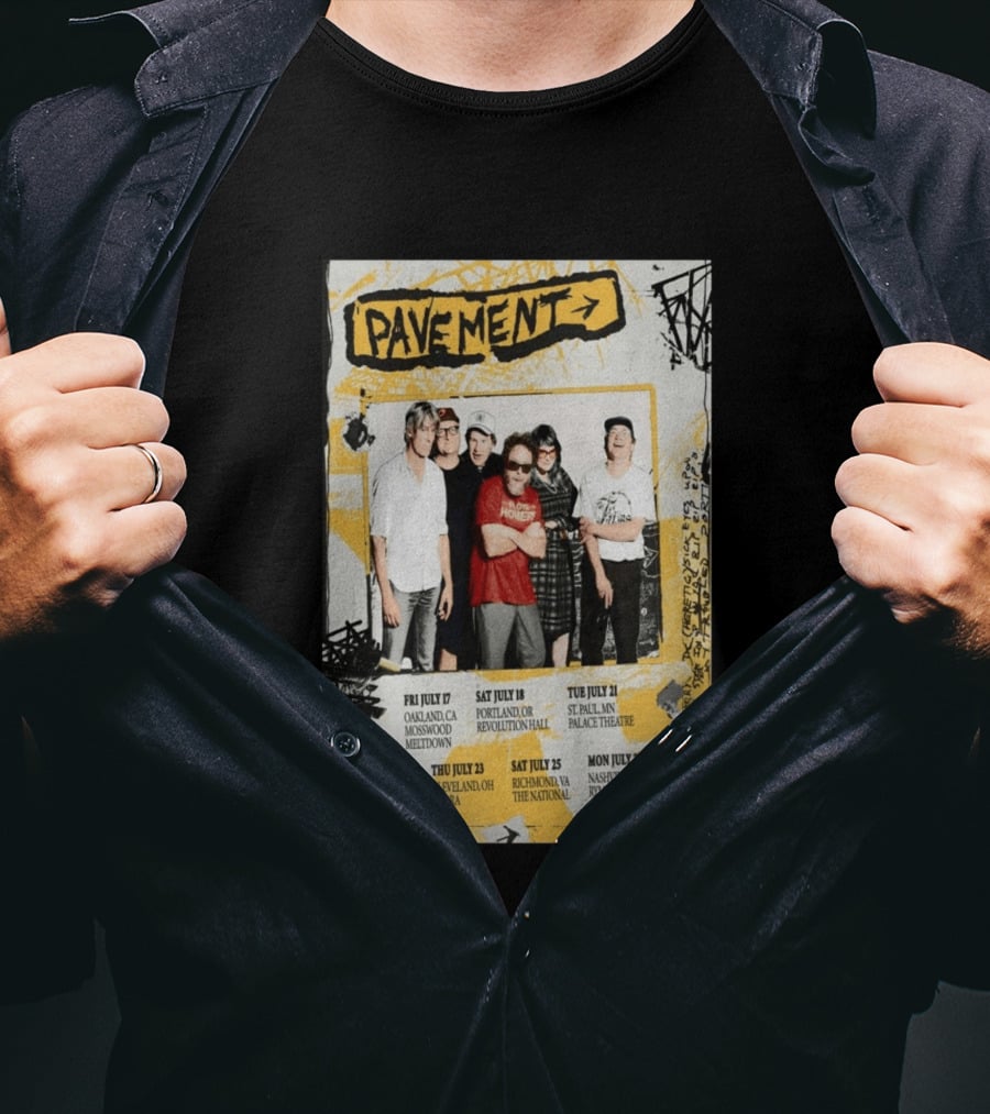 Pavement US Summer Tour 2026 Oakland Portland St. Paul Chicago Cleveland Richmond Nashville T-Shirt