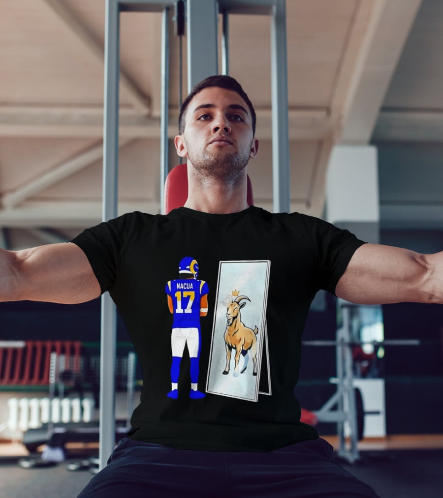 Puka Nacua 17 Los Angeles Rams Mirror Goat Crown T-Shirt