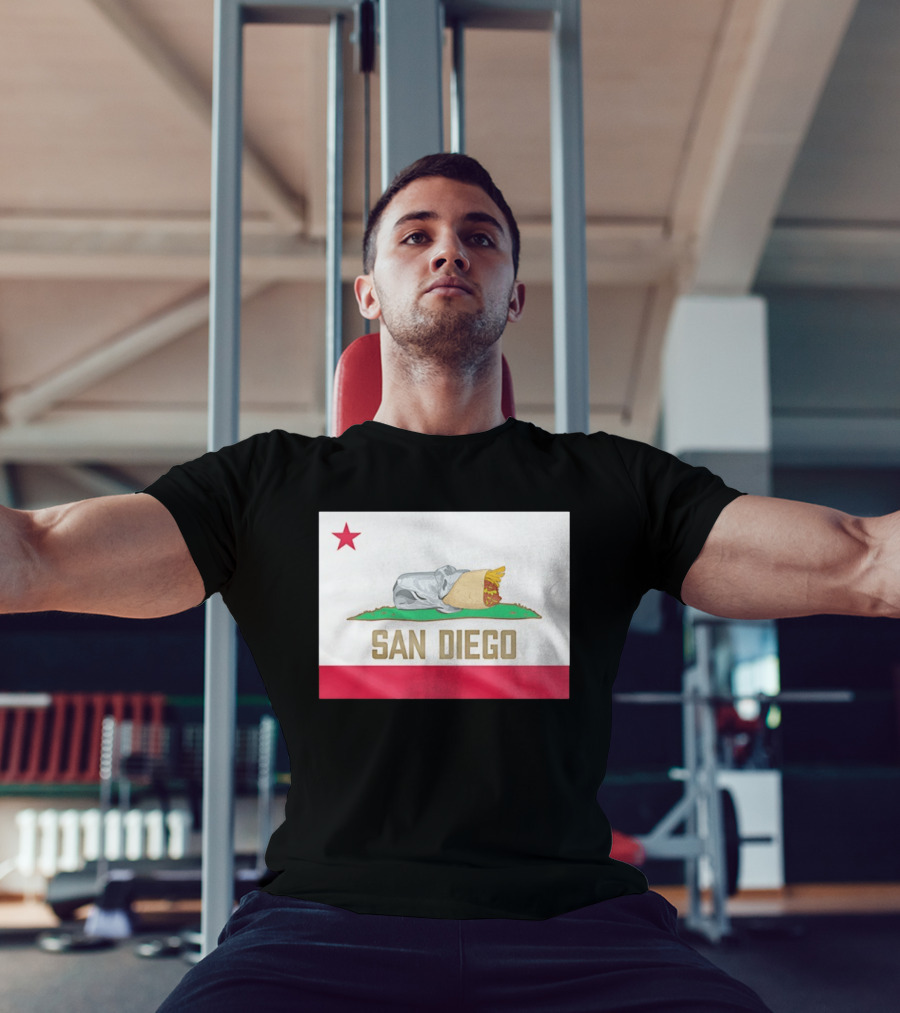 San Diego Padres Burrito California Flag T-Shirt
