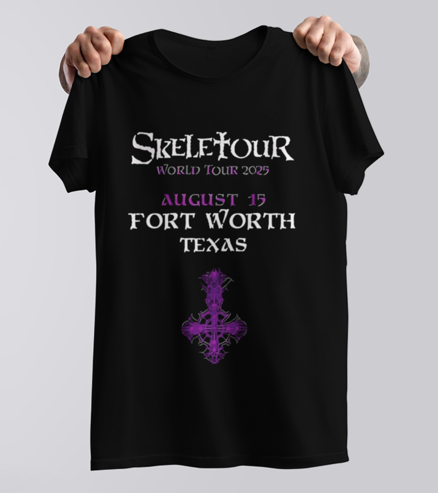 Skeletour World Tour 2025 August 15 Fort Worth Texas T-Shirt