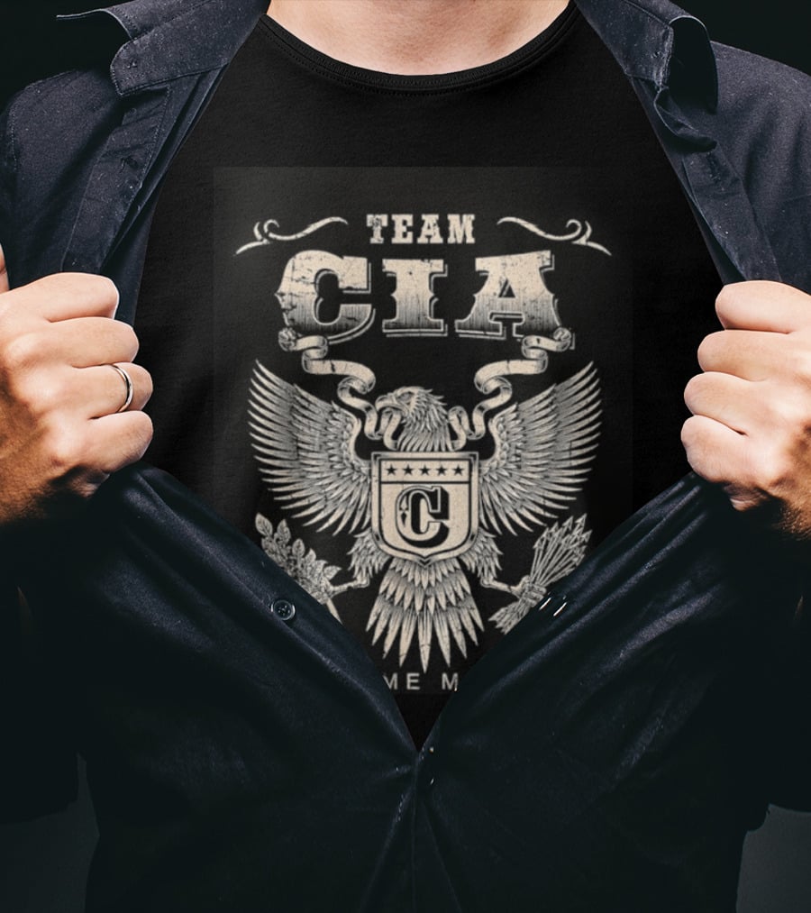 Team CIA Lifetime Member Emblem With Eagle Crest T-Shirt