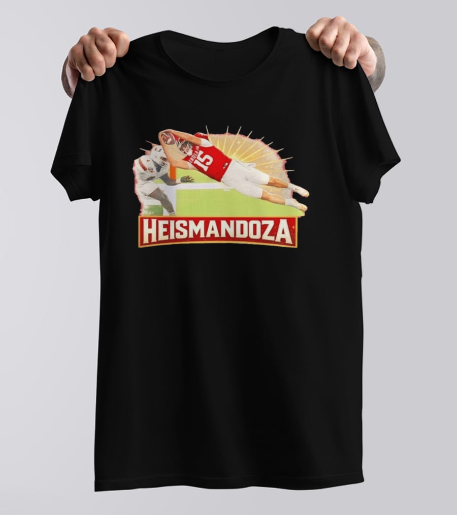 Heismandoza Superhero Fernando Fanatics IU Football Indiana Mendoza 15 T-Shirt