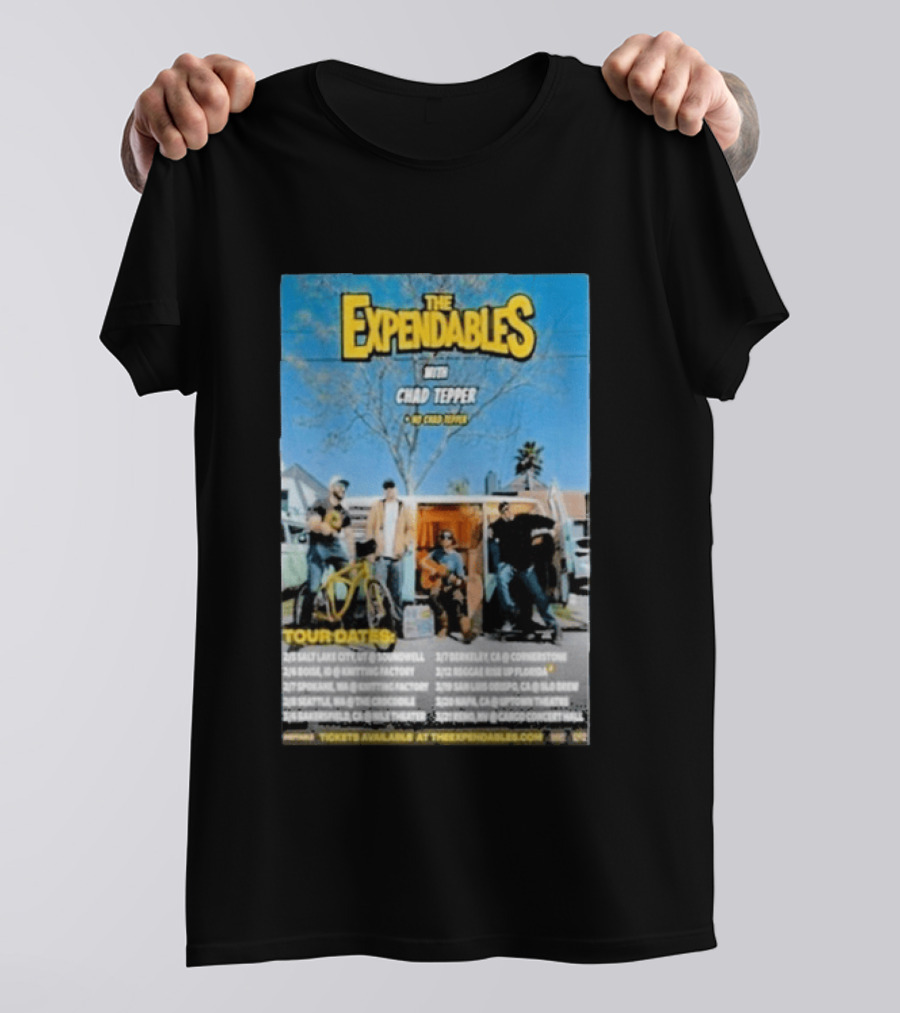 The Expendables Chad Tepper Tour 2026 Dates Salt Lake City Berkeley Reggae Rise Up T-Shirt