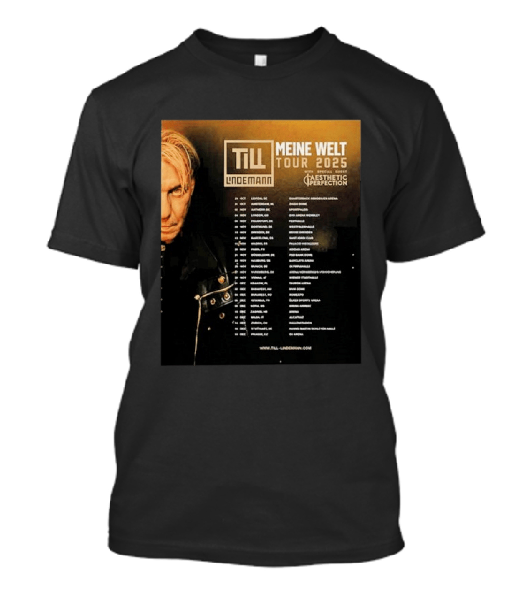Till Lindemann Meine Welt Tour 2025 Aesthetic Perfection Special Guest T-Shirt