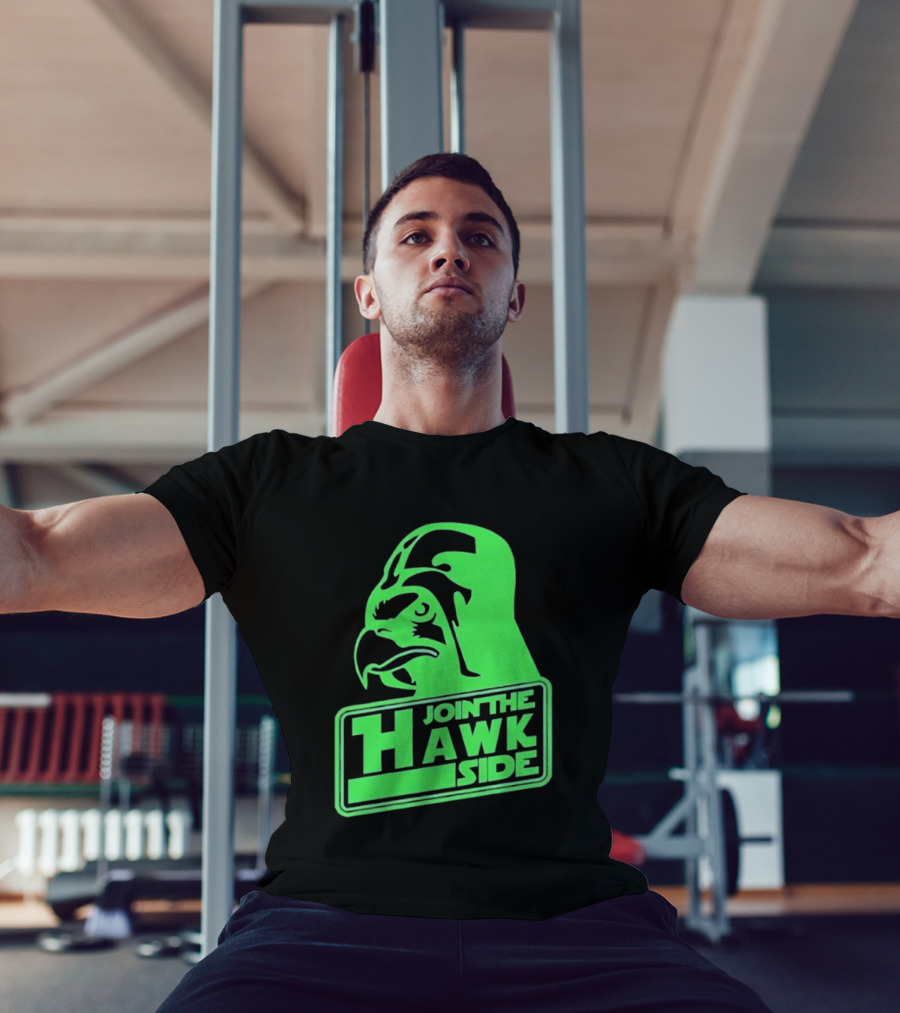 Join The Hawk Side Classic Iconic Green Hawk Face T-Shirt