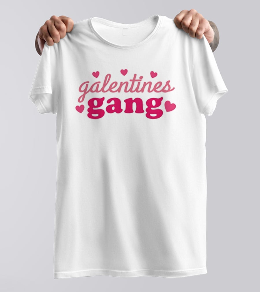 Galentines Gang Heart Accents Valentine's Day Celebration T-Shirt