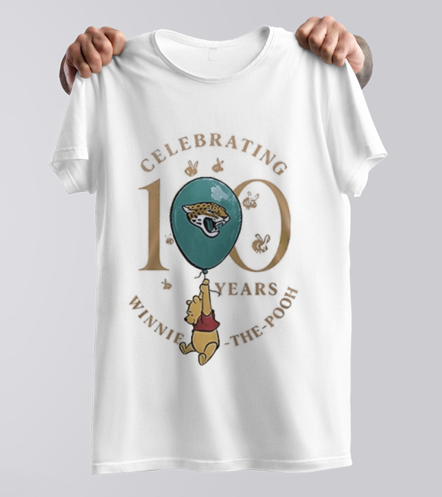 Celebrating 100 Jacksonville Jaguars Winnie The Pooh Anniversary T-Shirt