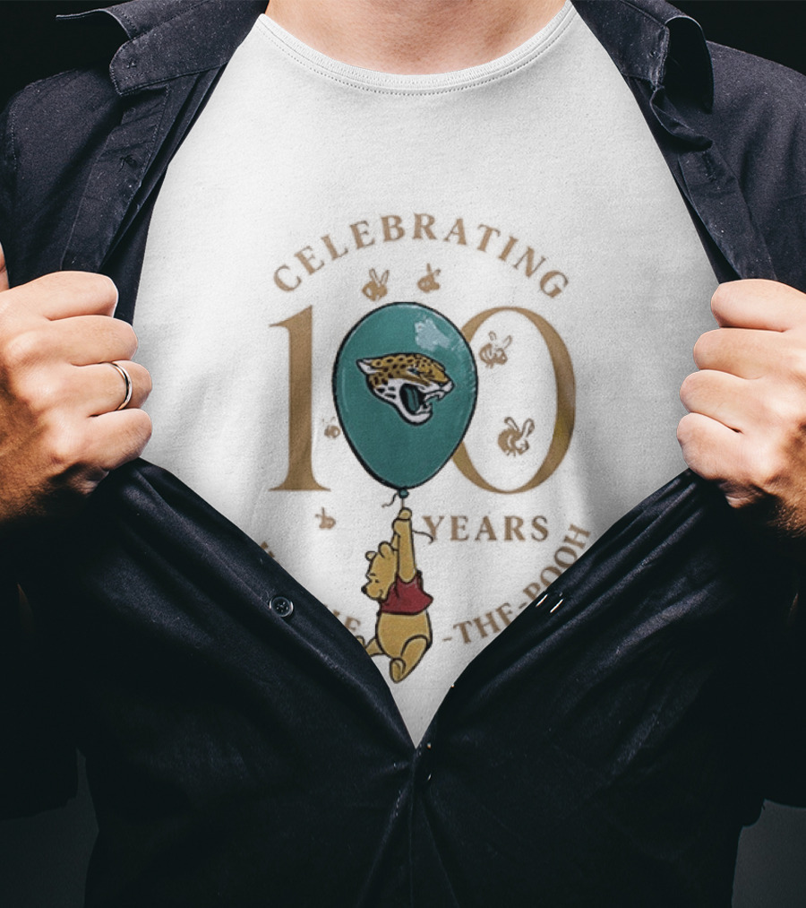 Celebrating 100 Jacksonville Jaguars Winnie The Pooh Anniversary T-Shirt