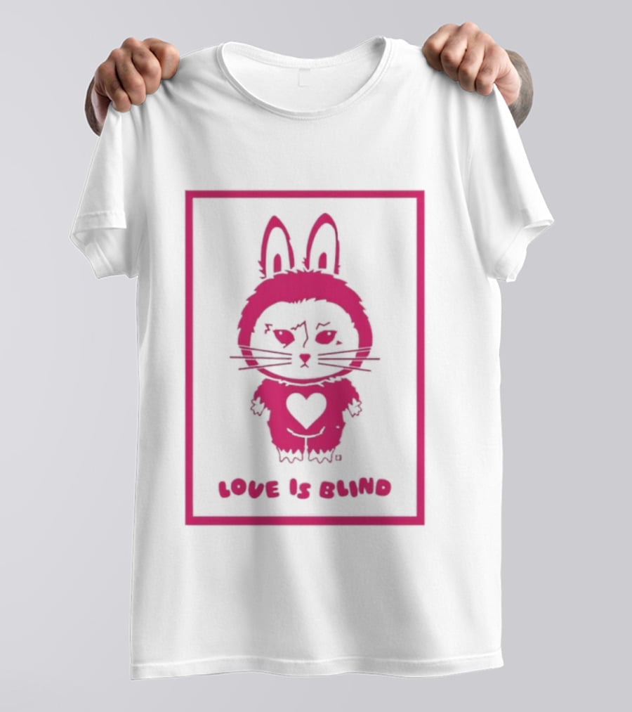 Love Is Blind Cute Bunny Heart Eyes T-Shirt