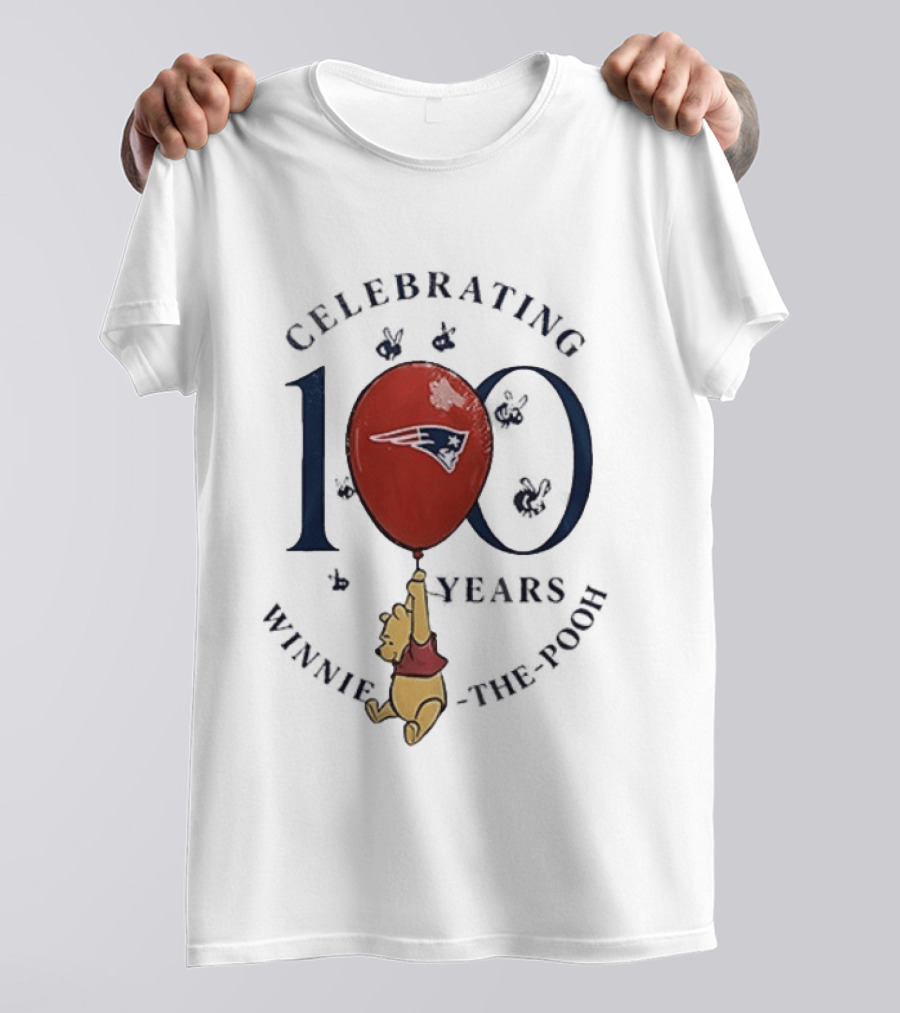 Celebrating 100 Years Winnie The Pooh New England Patriots T-Shirt