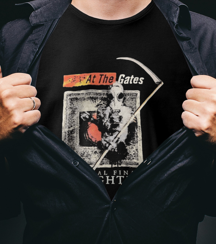 At The Gates Suicidal Final Slaughter Grim Reaper Gas Mask T-Shirt