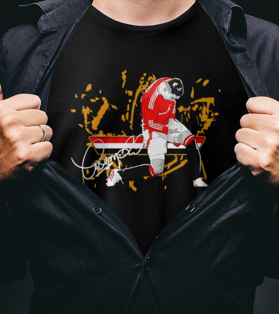 Casemiro 18 Man Utd Celebratory Signature Adored Gold Edition T-Shirt