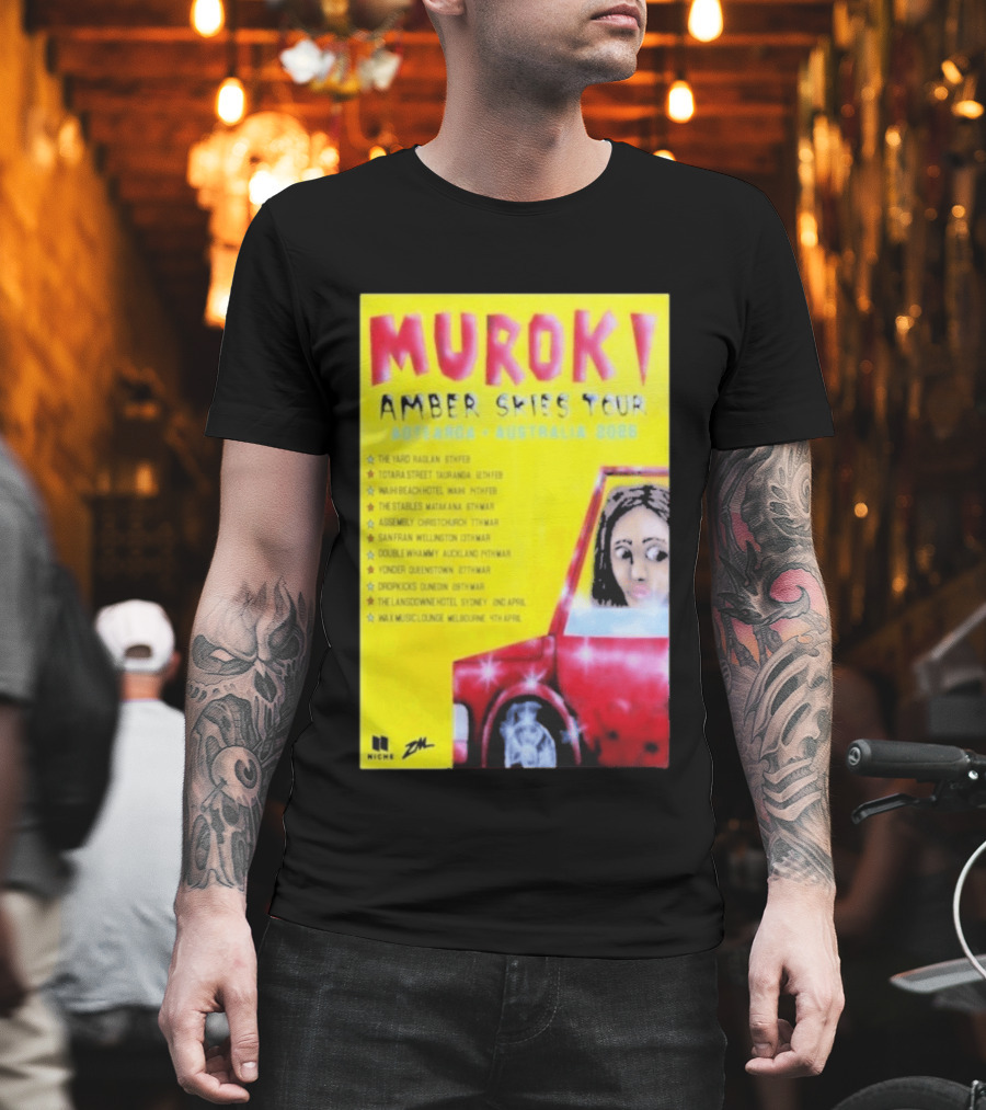 Muroki Amber Skies Tour Aotearoa Australia 2026 T-Shirt