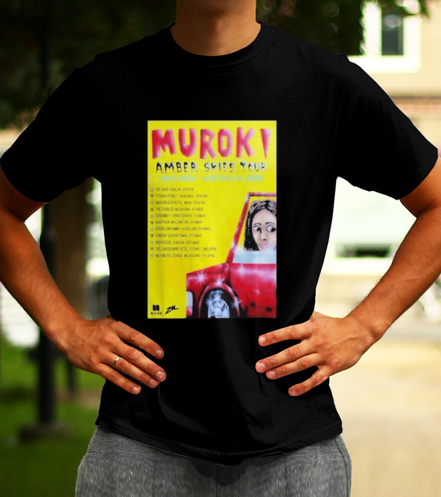 Muroki Amber Skies Tour Aotearoa Australia 2026 T-Shirt