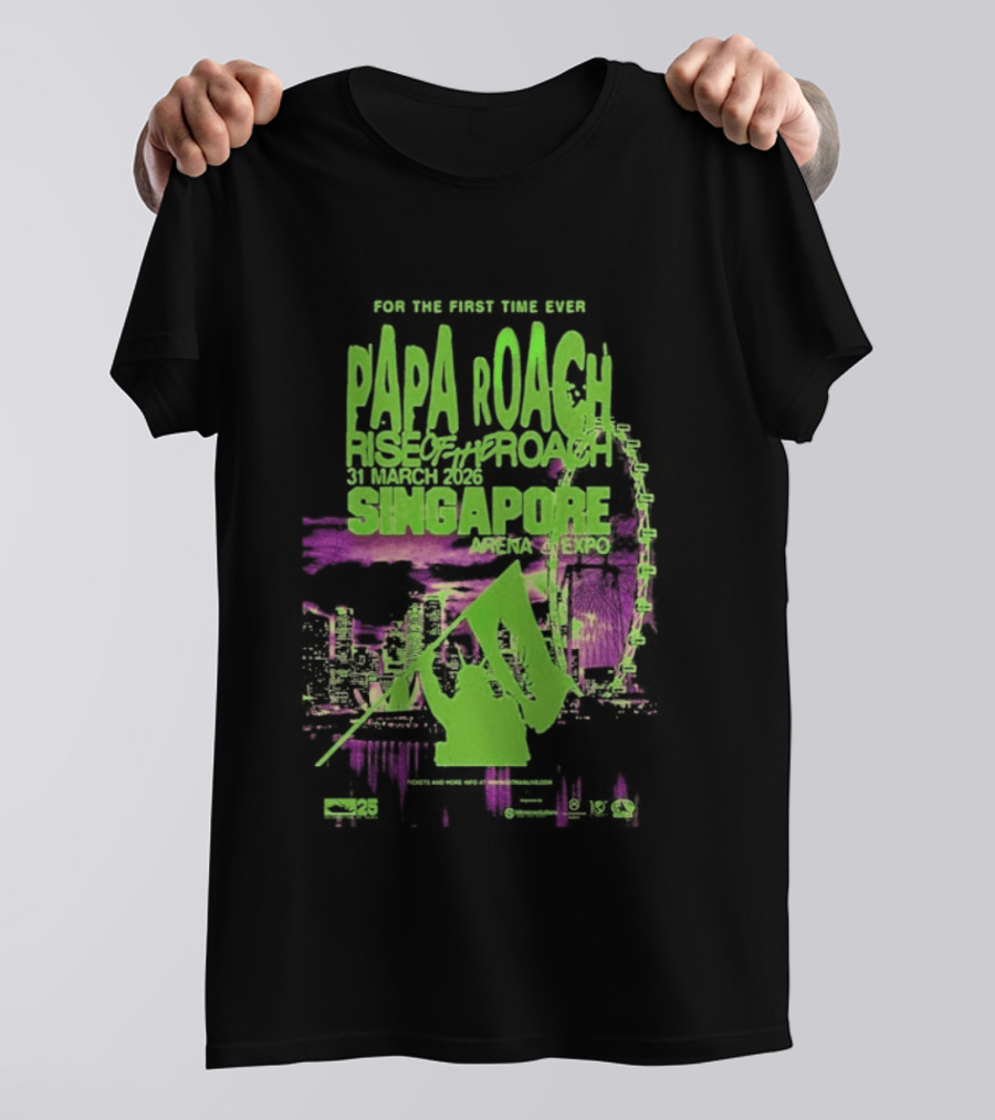 Papa Roach March 31 2026 Singapore T-Shirt