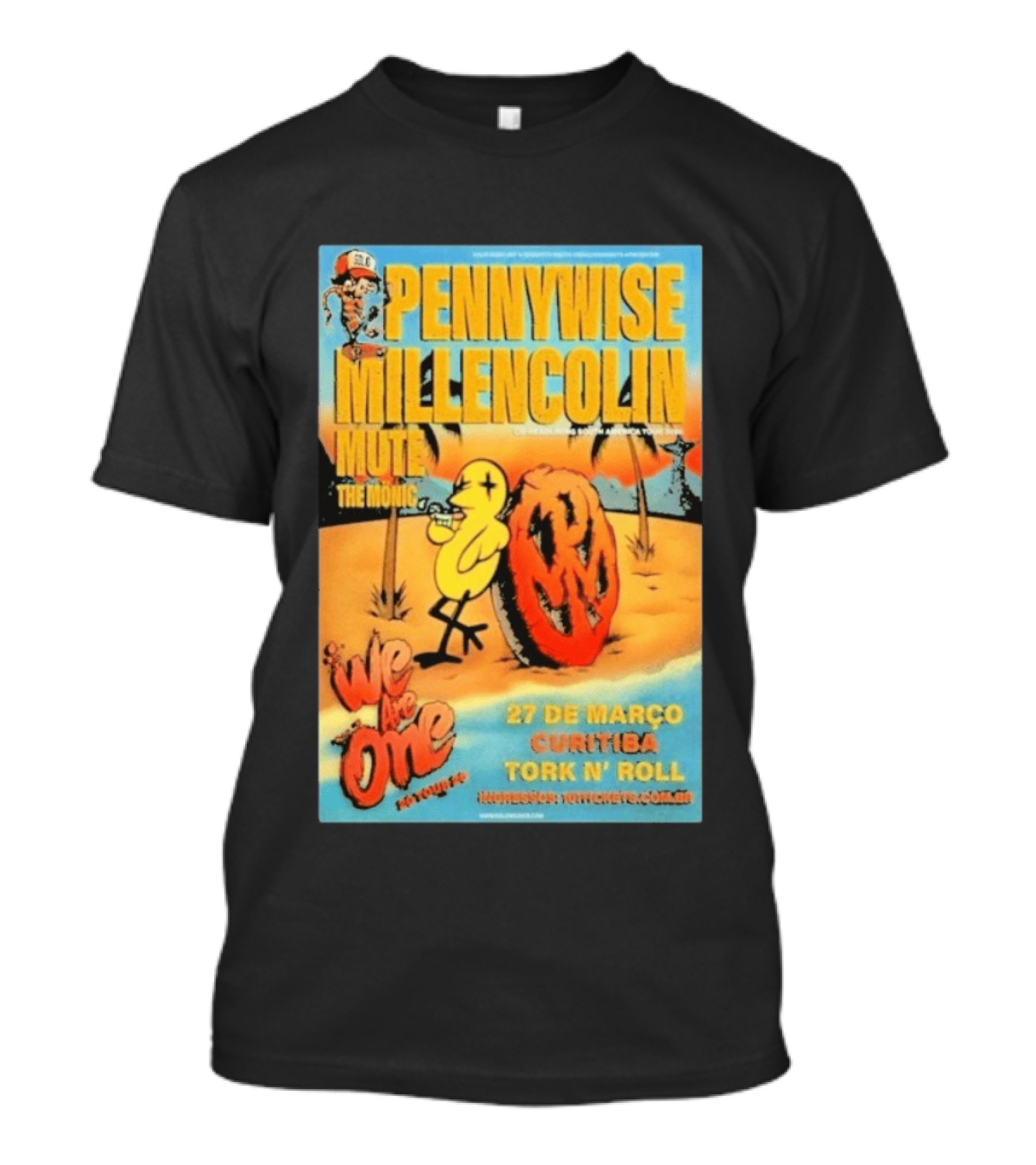 Pennywise Millencolin Mute The Menzingers We Are One Tour March 27 Curitiba Tork 'n' Roll T-Shirt
