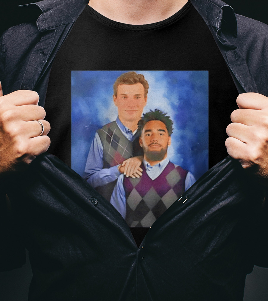 Elijah Sarratt Fernando Mendoza Step Brothers Argyle Sweater Photo T-Shirt