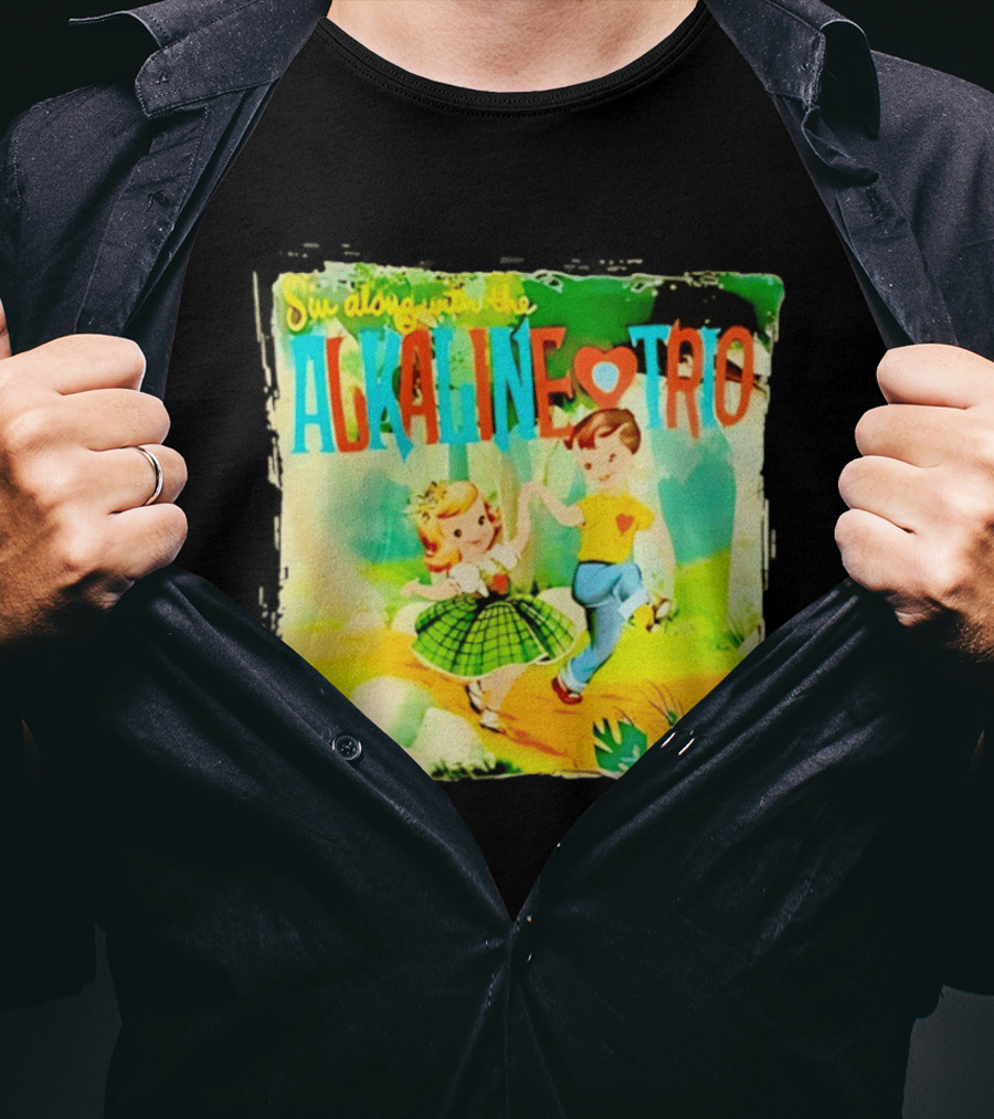 Sin Along With The Alkaline Trio Vintage Cartoon T-Shirt