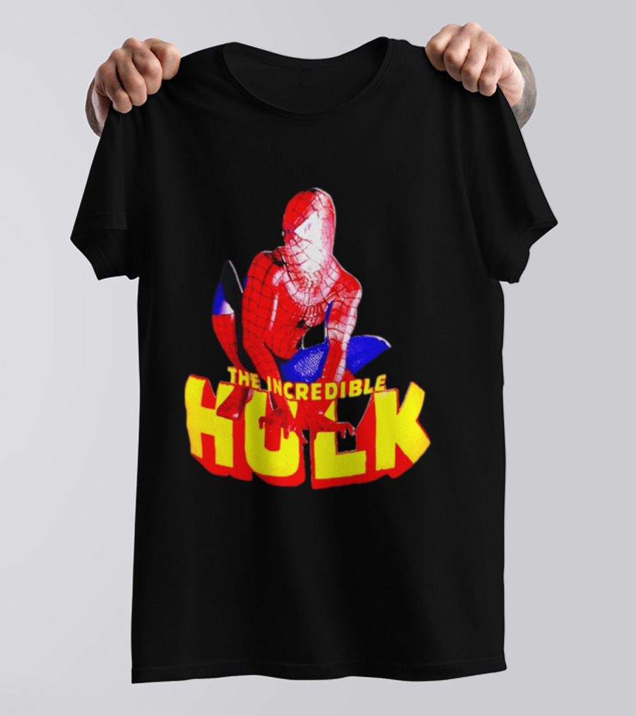 Spider Man The Incredible Hulk Crossover Marvel Mashup T-Shirt