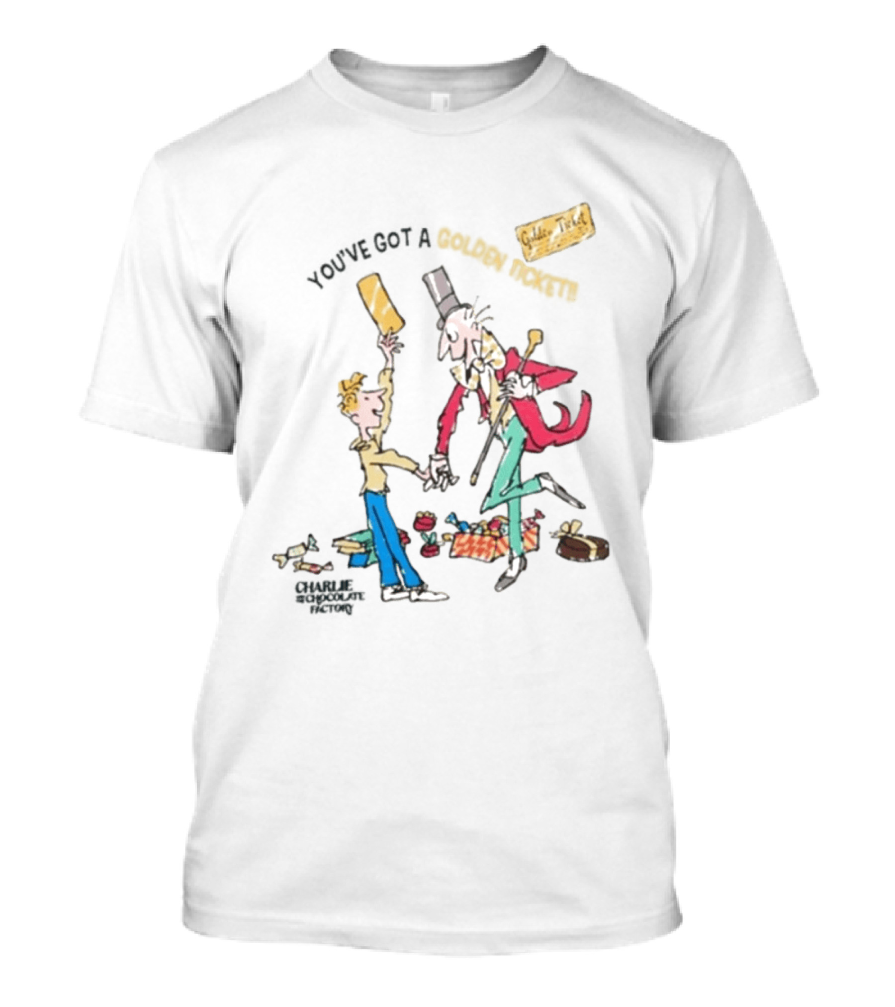Wonka Golden Ticket Charlie And The Chocolate Factory T-Shirt