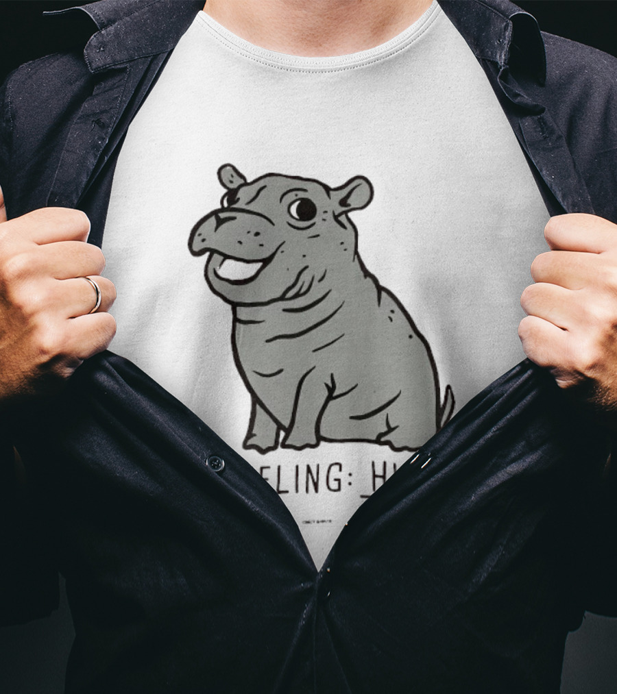 Feeling Hip Teamfiona Hippo Cute Cartoon T-Shirt