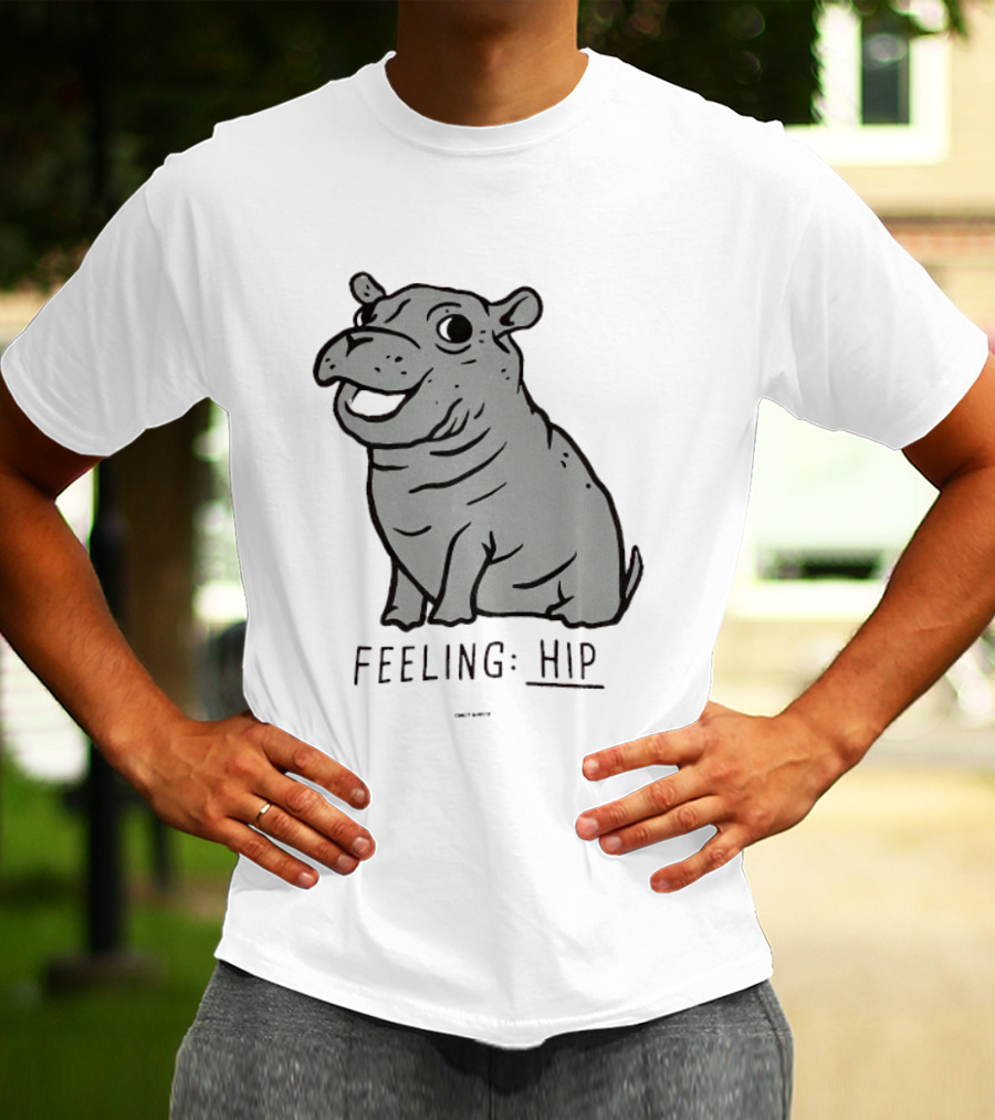 Feeling Hip Teamfiona Hippo Cute Cartoon T-Shirt