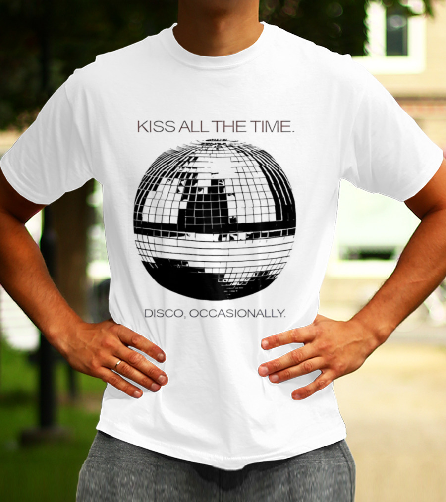 Kiss All The Time Disco Occasionally Disco Ball T-Shirt