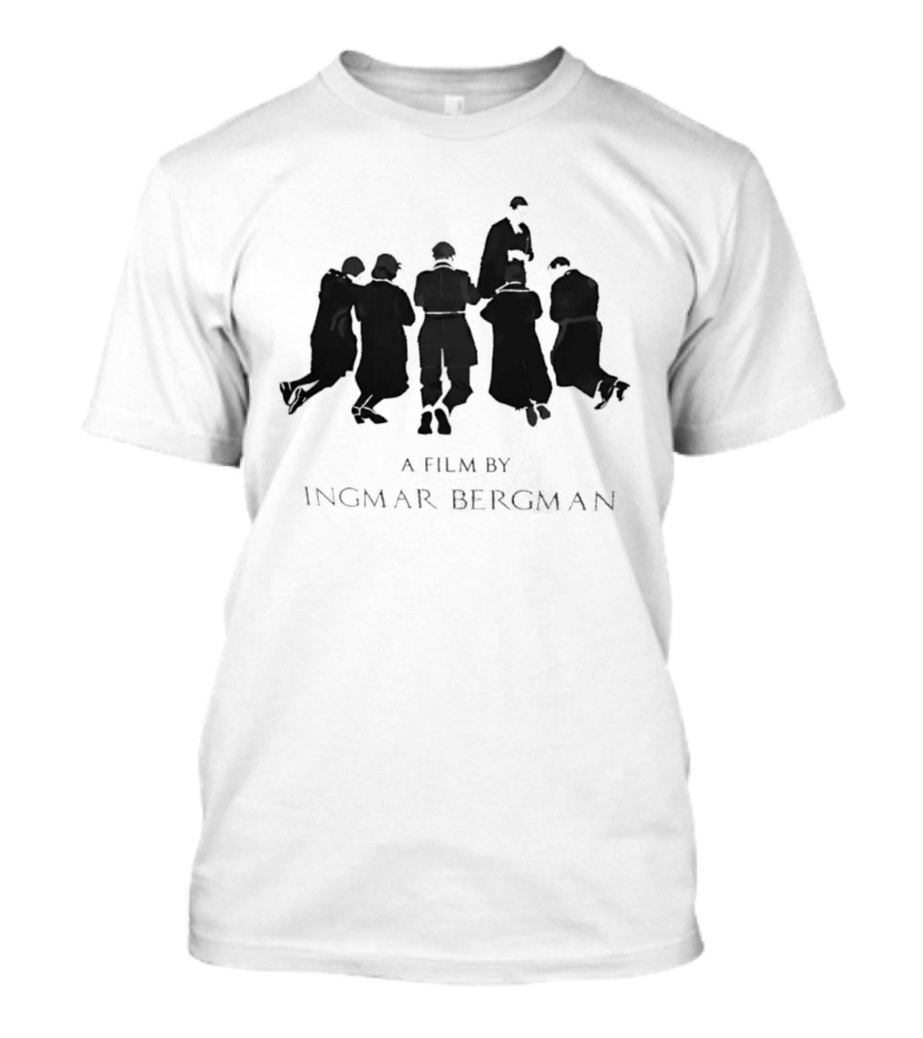 Kneeling Men A Film By Ingmar Bergman Silhouette Scene T-Shirt
