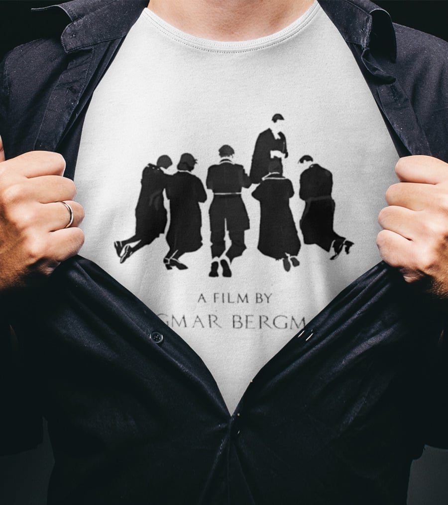 Kneeling Men A Film By Ingmar Bergman Silhouette Scene T-Shirt