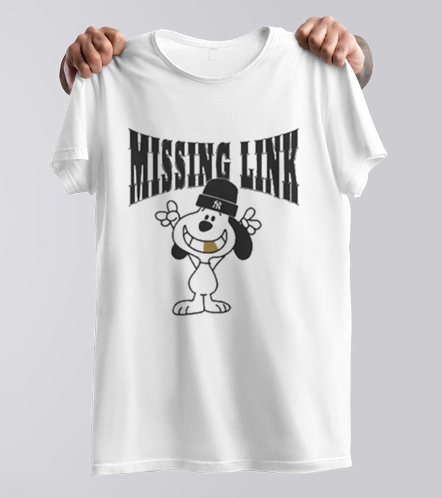 Missing Link Hip Hop Inspired Character With Gold Tooth Beanie T-Shirt