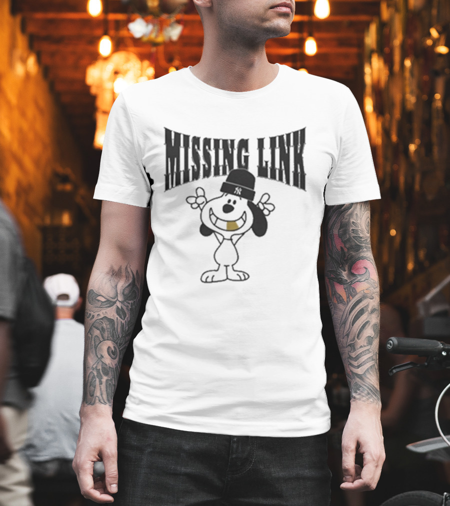 Missing Link Hip Hop Inspired Character With Gold Tooth Beanie T-Shirt