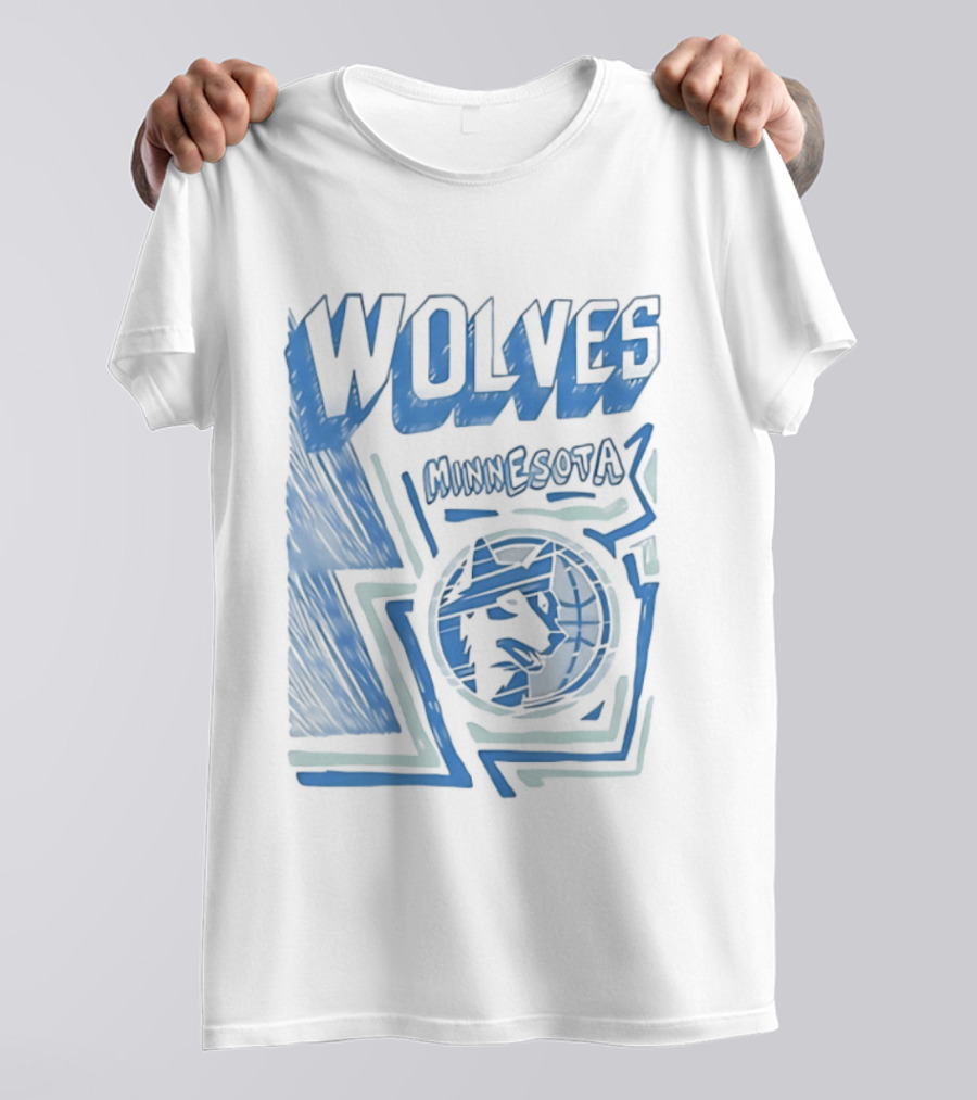 Mitchell Ness Wolves Minnesota Timberwolves Blue T-Shirt