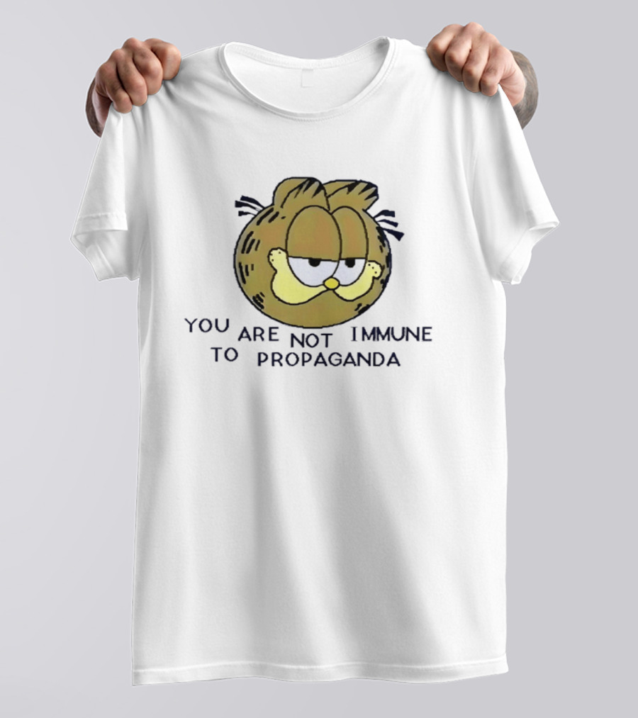 You Are Not Immune To Propaganda Big Orange Cat T-Shirt