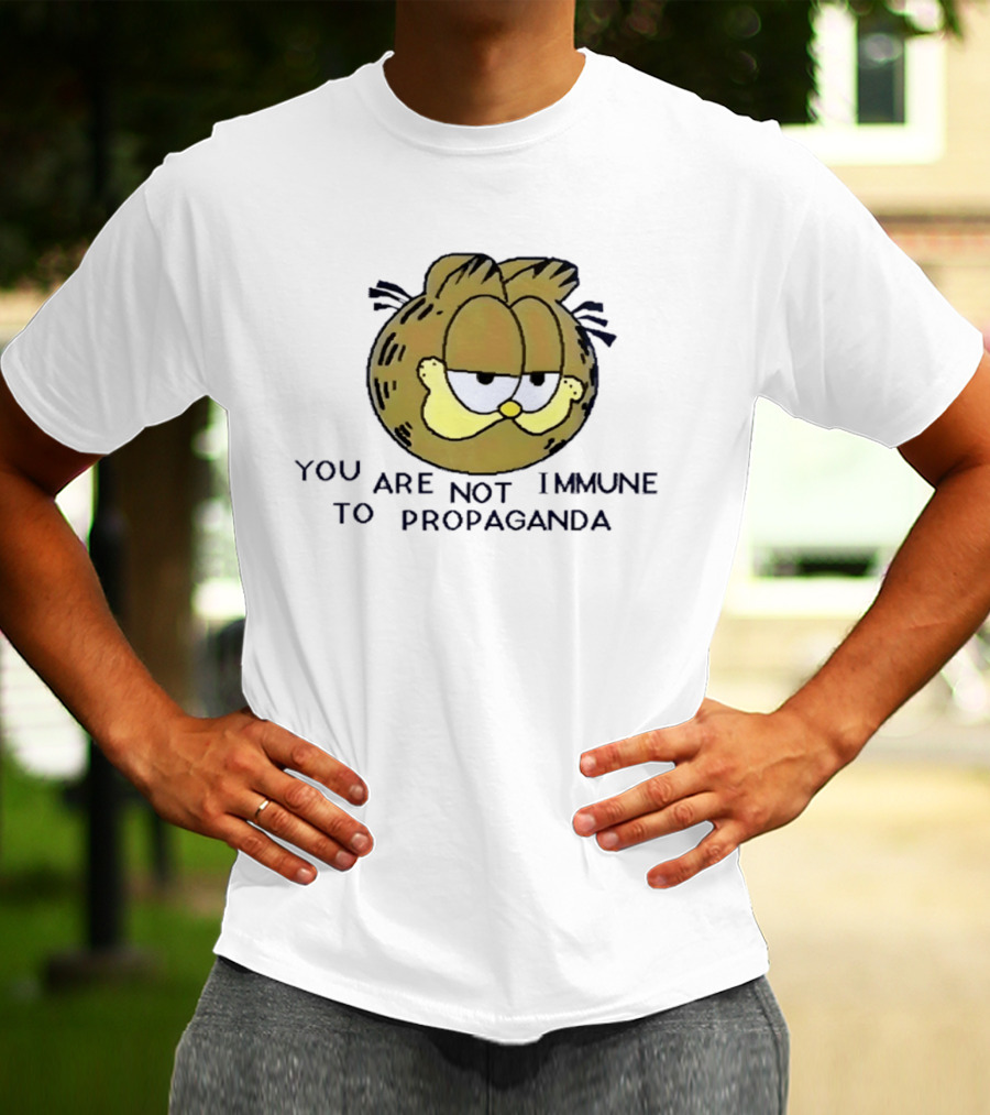 You Are Not Immune To Propaganda Big Orange Cat T-Shirt