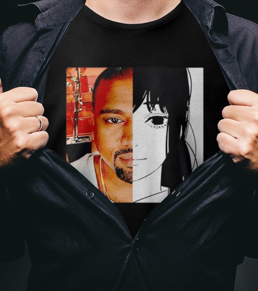Chainsaw Man Asa Mitaka Kanye West YeAsa Split Face T-Shirt
