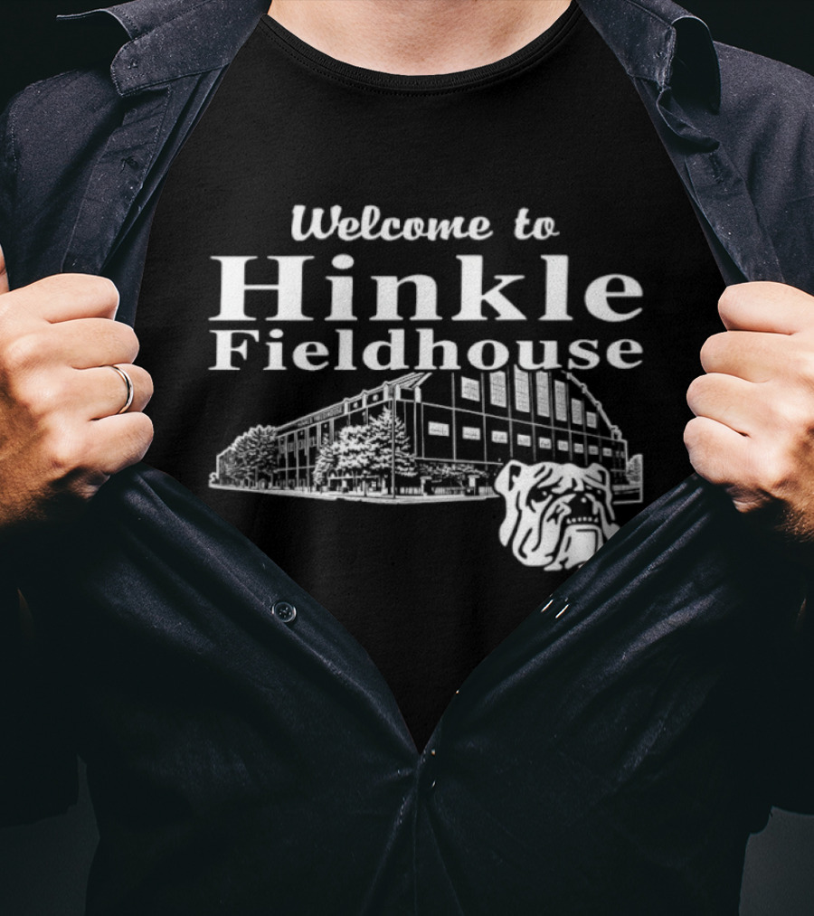 Welcome To Hinkle Fieldhouse Indiana Basketball Arena Iconic Landmark T-Shirt