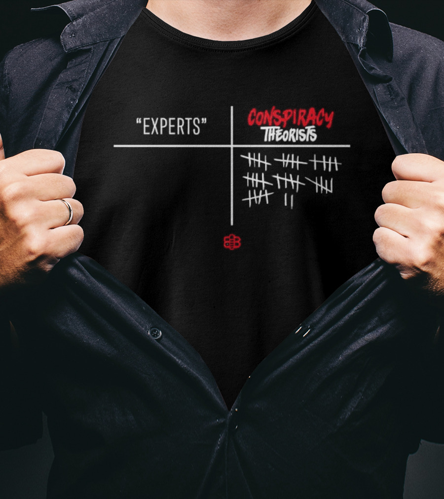 Experts Conspiracy Theorists Tally Score Chart T-Shirt