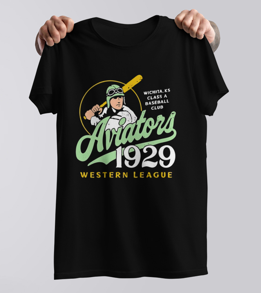 Wichita KS Aviators 1929 Western League Baseball Club T-Shirt
