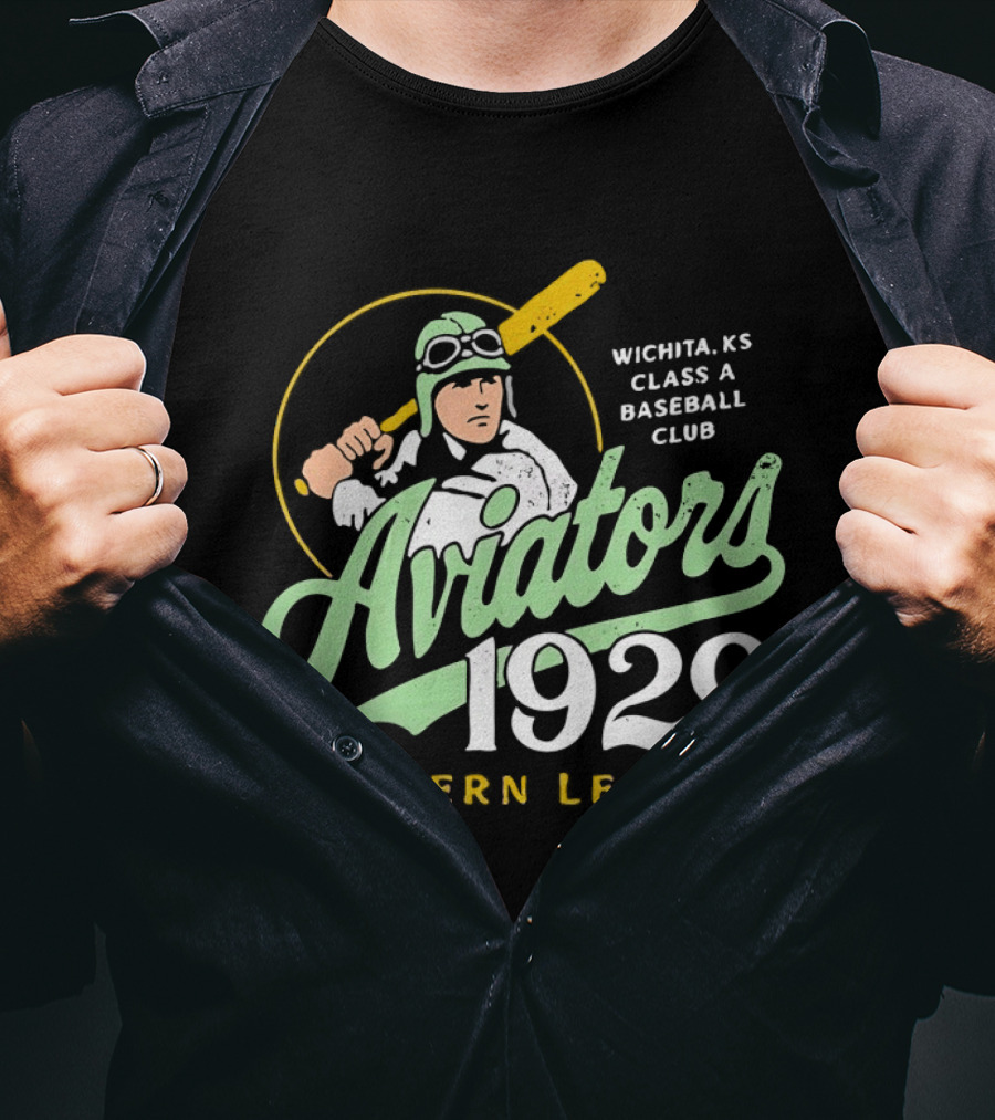 Wichita KS Aviators 1929 Western League Baseball Club T-Shirt